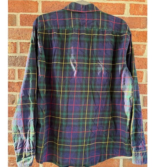 LL Bean Signature Slim Fit Flannel Shirt Men’s Large Plaid Tartan 100% Cotton - Picture 6 of 7